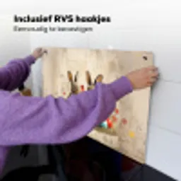 Konijnen - Bloemen - Eieren Inductie beschemer met haakjes klein -ky-ophangen-nl