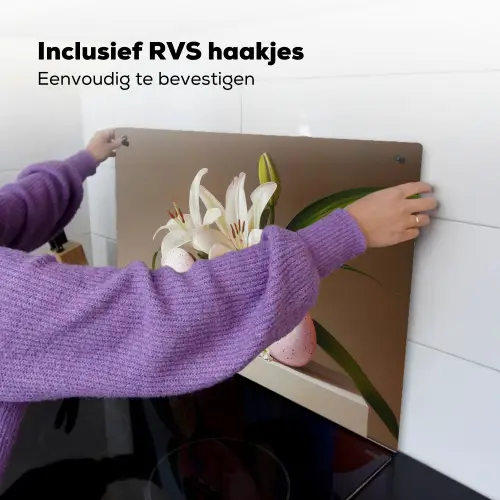 Lelies - Eieren - Pasen Inductie beschemer met haakjes klein -ky-ophangen-nl