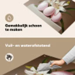 Lelies - Eieren - Pasen Inductie beschemer met haakjes klein -ky-schoon-nl