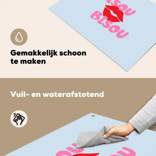 Lippen - Bisou - Blauw Inductie beschemer met haakjes klein -ky-schoon-nl