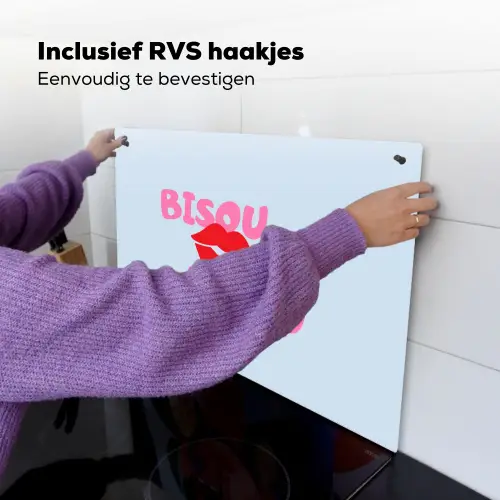 Lippen - Bisou - Blauw Inductie beschemer met haakjes klein -ky-ophangen-nl