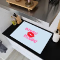 Lippen - Bisou - Blauw Inductie beschemer met haakjes klein -sfeer1
