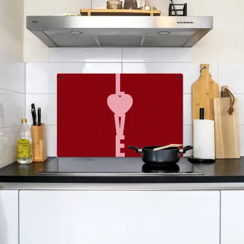 Love - Hart - Rood Inductie beschemer met haakjes klein -sfeer2