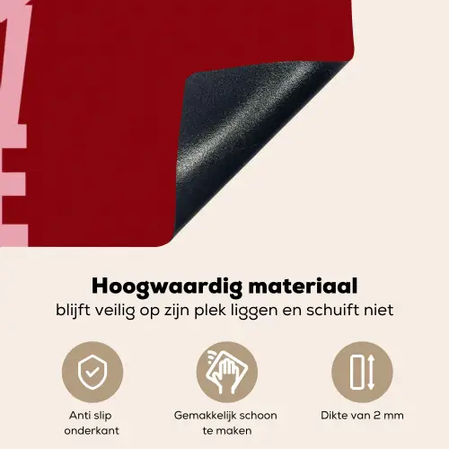 Love - Hart - Rood Inductie beschemer met haakjes klein -ky-onderkant-nl