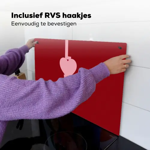 Love - Hart - Rood Inductie beschemer met haakjes klein -ky-ophangen-nl