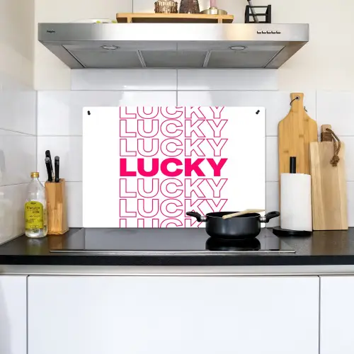 Lucky - Roze - Patroon Inductie beschemer met haakjes klein -sfeer2