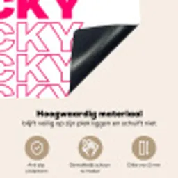 Lucky - Roze - Patroon Inductie beschemer met haakjes klein -ky-onderkant-nl