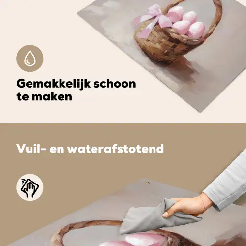 Mand - Eieren - Roze Inductie beschemer met haakjes klein -ky-schoon-nl
