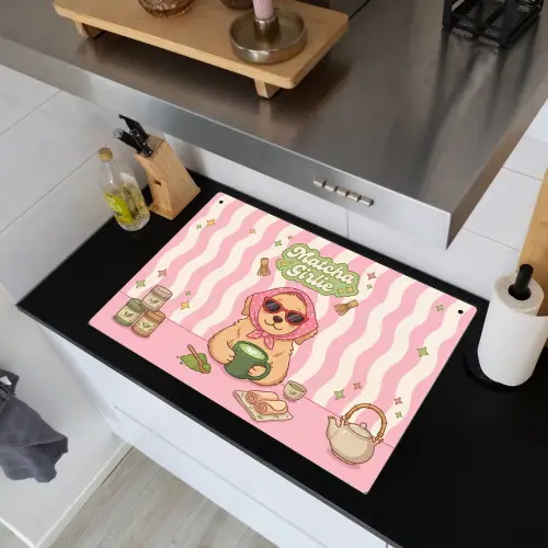 Matcha - Hond - Roze - Groen Inductie beschemer met haakjes klein -sfeer1