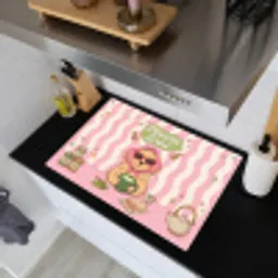 Matcha - Hond - Roze - Groen Inductie beschemer met haakjes klein -sfeer1