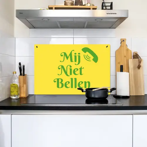 Mij niet bellen - Telefoon - Geel Inductie beschemer met haakjes klein -sfeer2