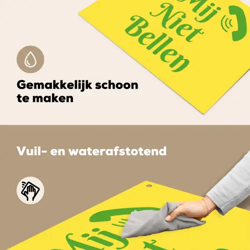 Mij niet bellen - Telefoon - Geel Inductie beschemer met haakjes klein -ky-schoon-nl