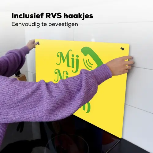 Mij niet bellen - Telefoon - Geel Inductie beschemer met haakjes klein -ky-ophangen-nl