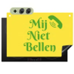 Mij niet bellen - Telefoon - Geel Inductie beschemer met haakjes klein -3d