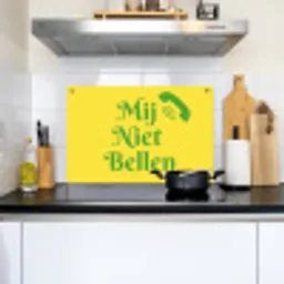 Mij niet bellen - Telefoon - Geel Inductie beschemer met haakjes klein -sfeer2