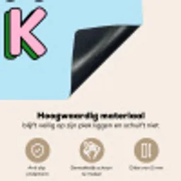 Oh ok - Blauw - Kleurrijk Inductie beschemer met haakjes klein -ky-onderkant-nl
