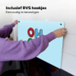 Oh ok - Blauw - Kleurrijk Inductie beschemer met haakjes klein -ky-ophangen-nl