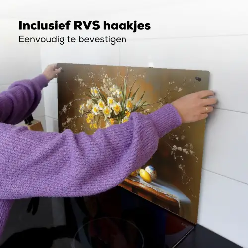 Paaseieren - Stilleven - Vaas Inductie beschemer met haakjes klein -ky-ophangen-nl