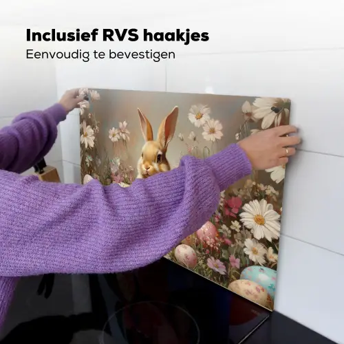 Paashaas - Lente - Paaseieren Inductie beschemer met haakjes klein -ky-ophangen-nl