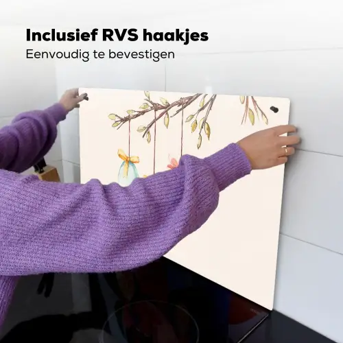 Paastak - Strikje - Eieren Inductie beschemer met haakjes klein -ky-ophangen-nl