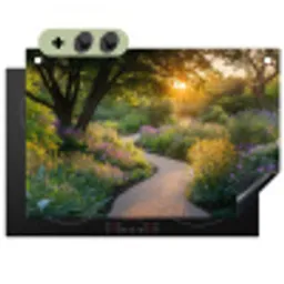 Pad - Bloemen - Park Inductie beschemer met haakjes klein -3d