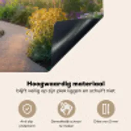 Pad - Bloemen - Park Inductie beschemer met haakjes klein -ky-onderkant-nl