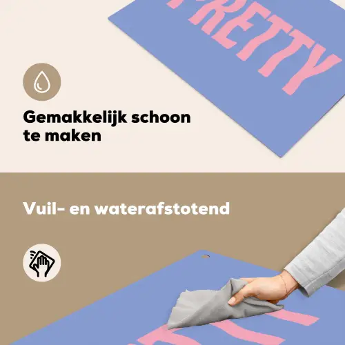 Pretty - Roze - Blauw - Golvend Inductie beschemer met haakjes klein -ky-schoon-nl