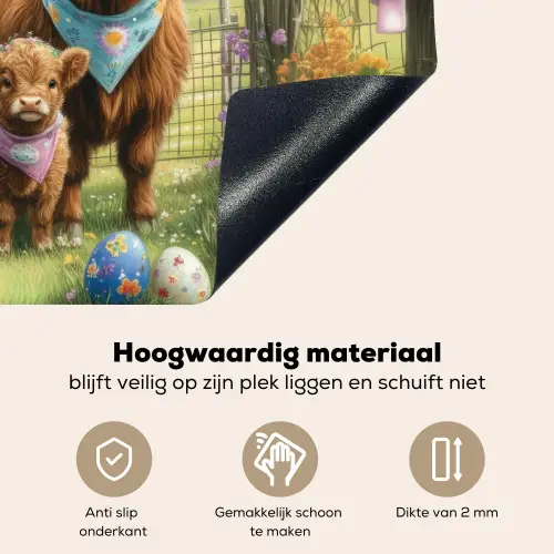 Schotsehooglanders - Paaseieren - Lente Inductie beschemer met haakjes klein -ky-onderkant-nl