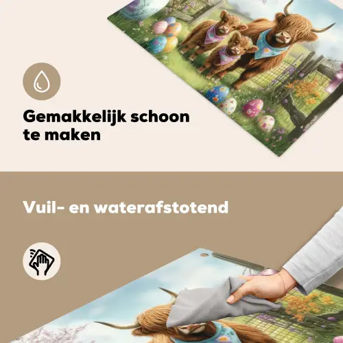 Schotsehooglanders - Paaseieren - Lente Inductie beschemer met haakjes klein -ky-schoon-nl