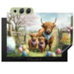 Schotsehooglanders - Paaseieren - Lente Inductie beschemer met haakjes klein -3d