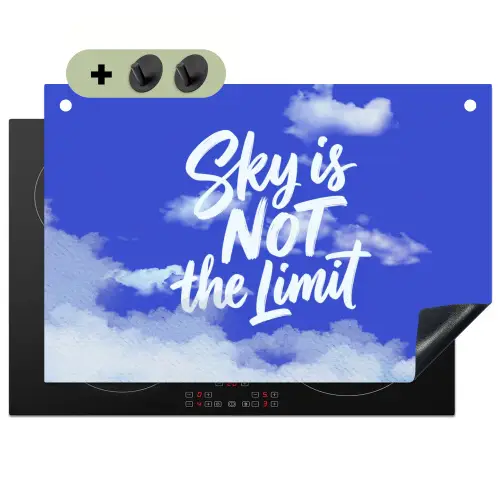 Sky is not the limit - Blauwe lucht - Wolken Inductie beschemer met haakjes klein -3d
