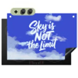 Sky is not the limit - Blauwe lucht - Wolken Inductie beschemer met haakjes klein -3d