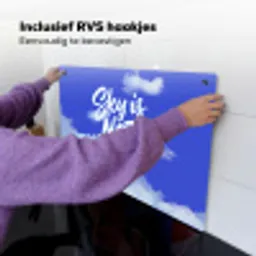 Sky is not the limit - Blauwe lucht - Wolken Inductie beschemer met haakjes klein -ky-ophangen-nl