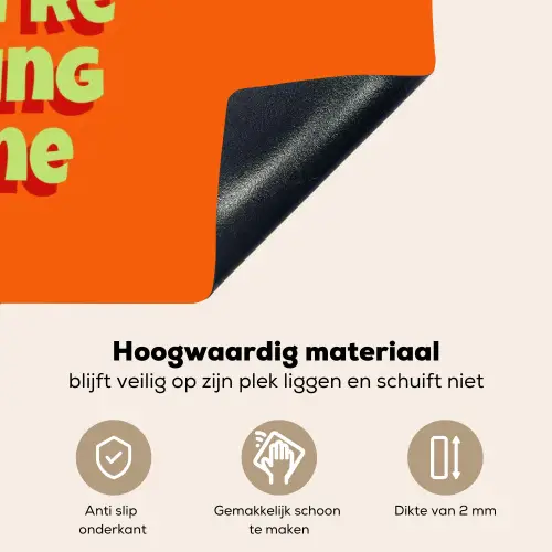 Slow down you're doing fine - Oranje - Simple Inductie beschemer met haakjes klein -ky-onderkant-nl