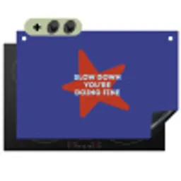 Slow down you're doing fine - Ster - Blauw Inductie beschemer met haakjes klein -3d