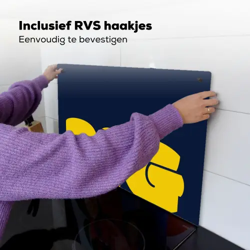 Think big - Blauw - Geel Inductie beschemer met haakjes klein -ky-ophangen-nl