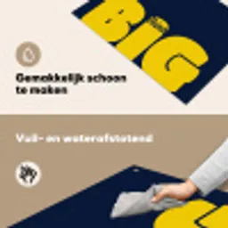 Think big - Blauw - Geel Inductie beschemer met haakjes klein -ky-schoon-nl