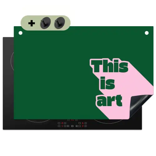 This is art - Schaduw - Roze Inductie beschemer met haakjes klein -3d