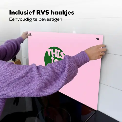 This is art - Tekst - Cirkel - Groen Inductie beschemer met haakjes klein -ky-ophangen-nl