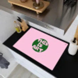 This is art - Tekst - Cirkel - Groen Inductie beschemer met haakjes klein -sfeer1