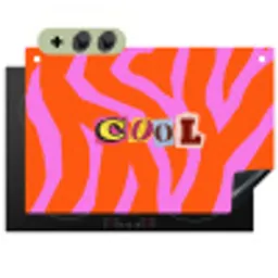 Zebraprint - Grafisch - COOL - Oranje Inductie beschemer met haakjes klein -3d