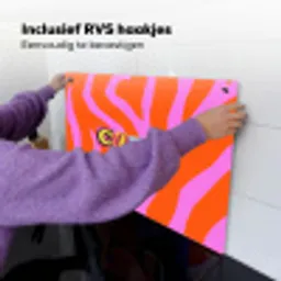 Zebraprint - Grafisch - COOL - Oranje Inductie beschemer met haakjes klein -ky-ophangen-nl