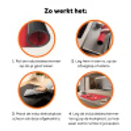 Star girl - Rood - Panter - Ster Inductie beschermer vinyl 3mm klein -zzzzzzz-td-werking