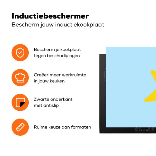 Ster - Today is a good day - Blauw Inductie beschermer vinyl 3mm klein -zzzzzzz-td-ups