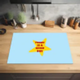 Ster - Today is a good day - Blauw Inductie beschermer vinyl 3mm klein -sfeer5