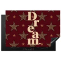 Sterren - Luipaardprint - Dream - Bordeaux Inductie beschermer vinyl 3mm klein -3d