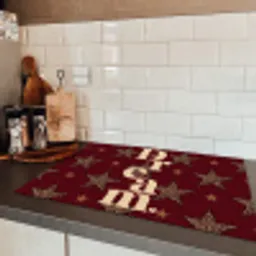 Sterren - Luipaardprint - Dream - Bordeaux Inductie beschermer vinyl 3mm klein -sfeer3