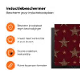 Sterren - Luipaardprint - Dream - Bordeaux Inductie beschermer vinyl 3mm klein -zzzzzzz-td-ups
