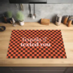 Tequila texted you - Glas - Vierkanten - Oranje Inductie beschermer vinyl 3mm klein -sfeer5