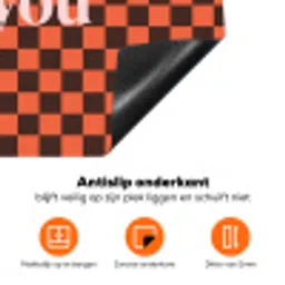 Tequila texted you - Glas - Vierkanten - Oranje Inductie beschermer vinyl 3mm klein -zzzzzzz-td-onderkant